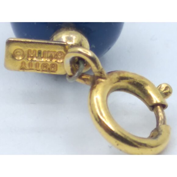 Dotty Smith Vintage Statement 8.5" Necklace Faux Speckled Blue Stones READ - Picture 14 of 16